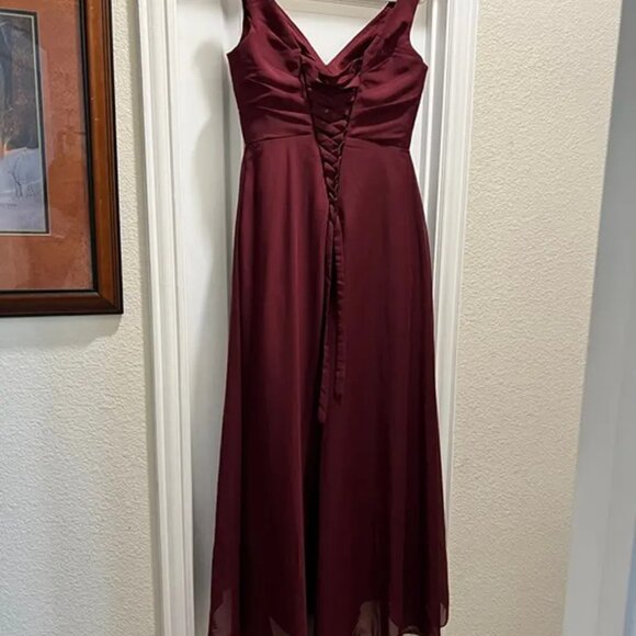 Burgundy party dress - Picture 2 of 2